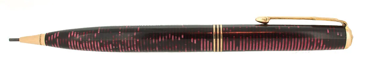 1936 PARKER VACUMATIC BURGUNDY PEARL STANDARD MECHANICAL PENCIL RESTORED