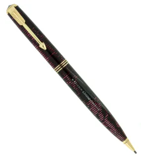 1936 PARKER VACUMATIC BURGUNDY PEARL STANDARD MECHANICAL PENCIL RESTORED