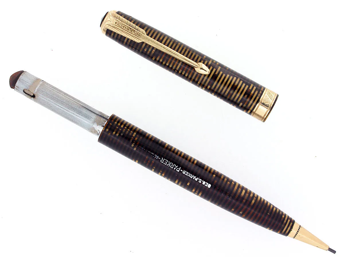 1940 PARKER VACUMATIC GOLDEN PEARL MAJOR SIZE MECHANICAL PENCIL RESTORED
