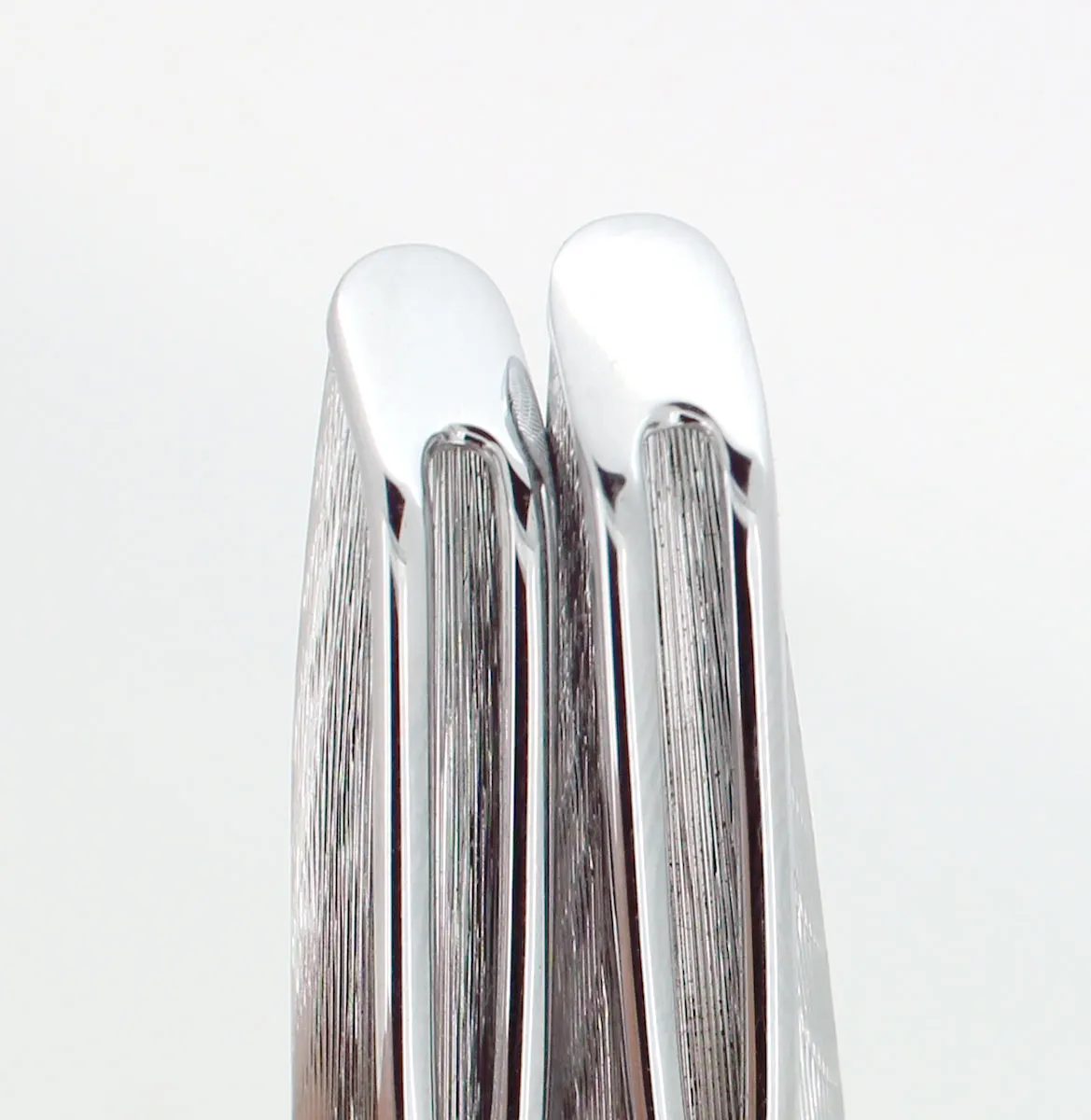 1950S-1960s WATERMAN C/F SILVER MOIRE FOUNTAIN PEN 18K NIB & PENCIL SET NR MINT