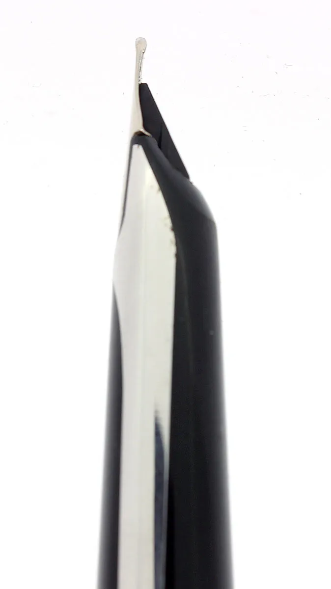 1950S-1960s WATERMAN C/F SILVER MOIRE FOUNTAIN PEN 18K NIB & PENCIL SET NR MINT