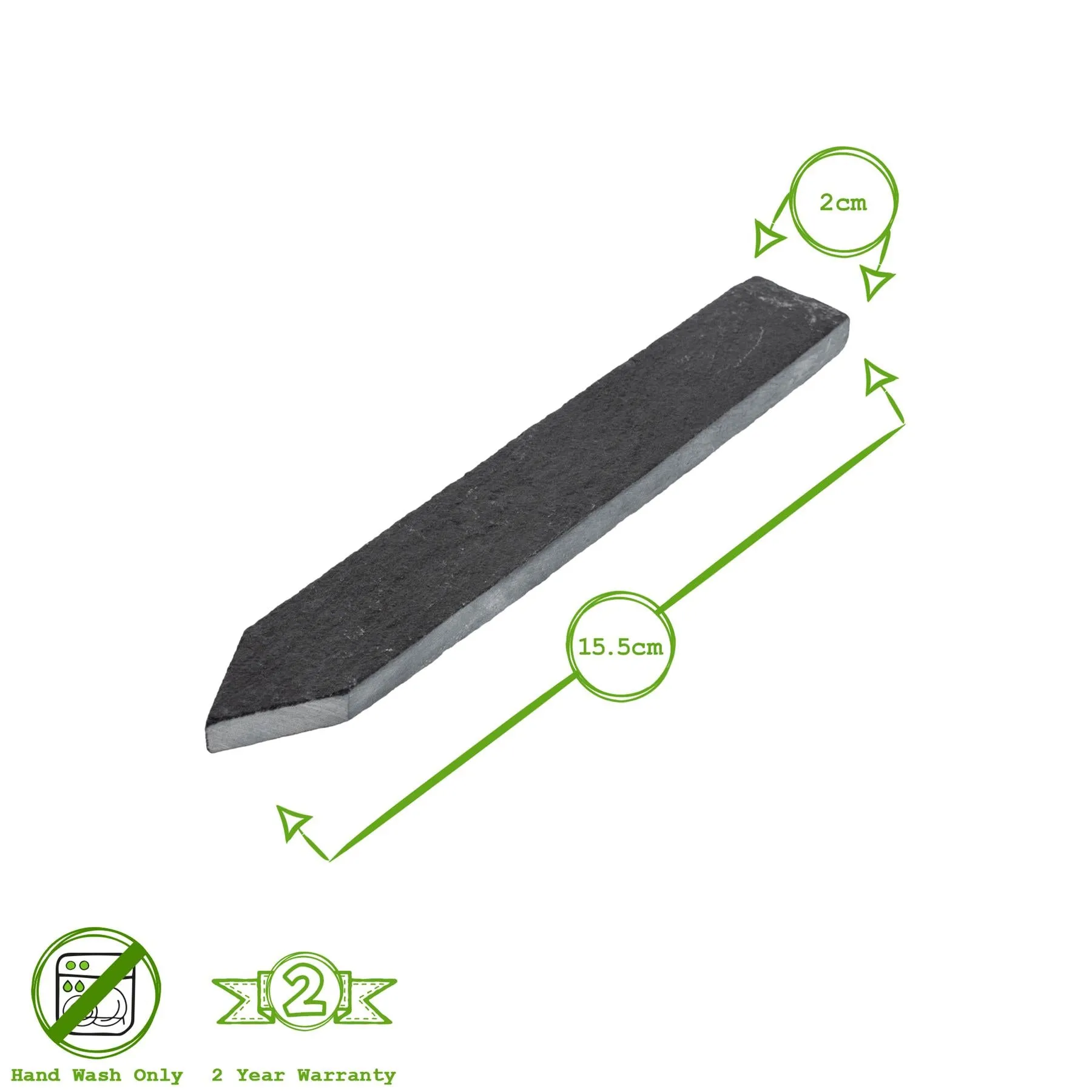 2cm x 15.5cm Slate Plant Markers - Pack of Six - By Nicola Spring