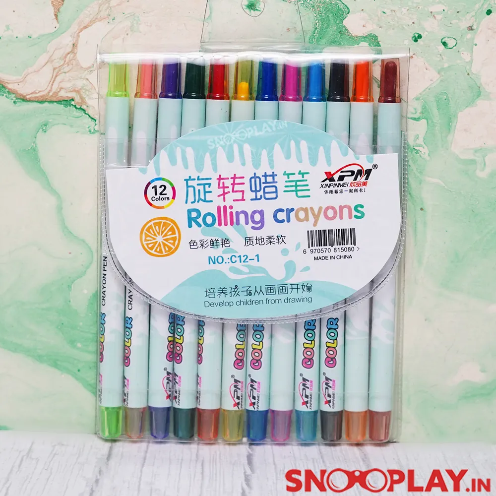 5 Packs of Rolling Crayon Pens for Return Gifts (Each Pack includes 12 Crayon Pens)