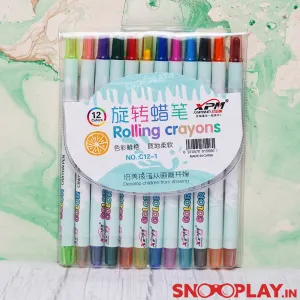5 Packs of Rolling Crayon Pens for Return Gifts (Each Pack includes 12 Crayon Pens)