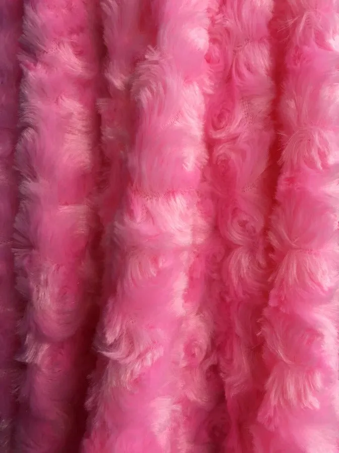 58/60 inch Wide Rose/Rosette Fleece Minky Fabric By The Yard
