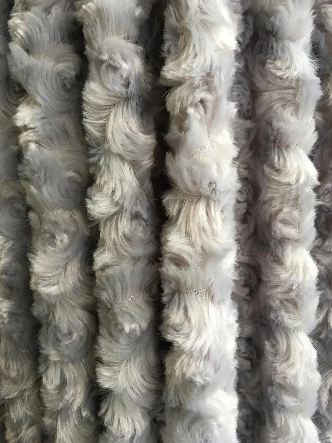 58/60 inch Wide Rose/Rosette Fleece Minky Fabric By The Yard