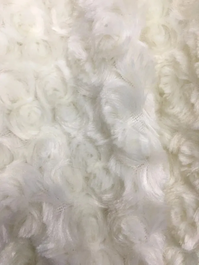 58/60 inch Wide Rose/Rosette Fleece Minky Fabric By The Yard