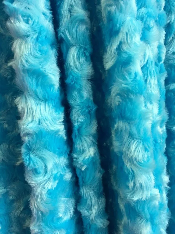58/60 inch Wide Rose/Rosette Fleece Minky Fabric By The Yard