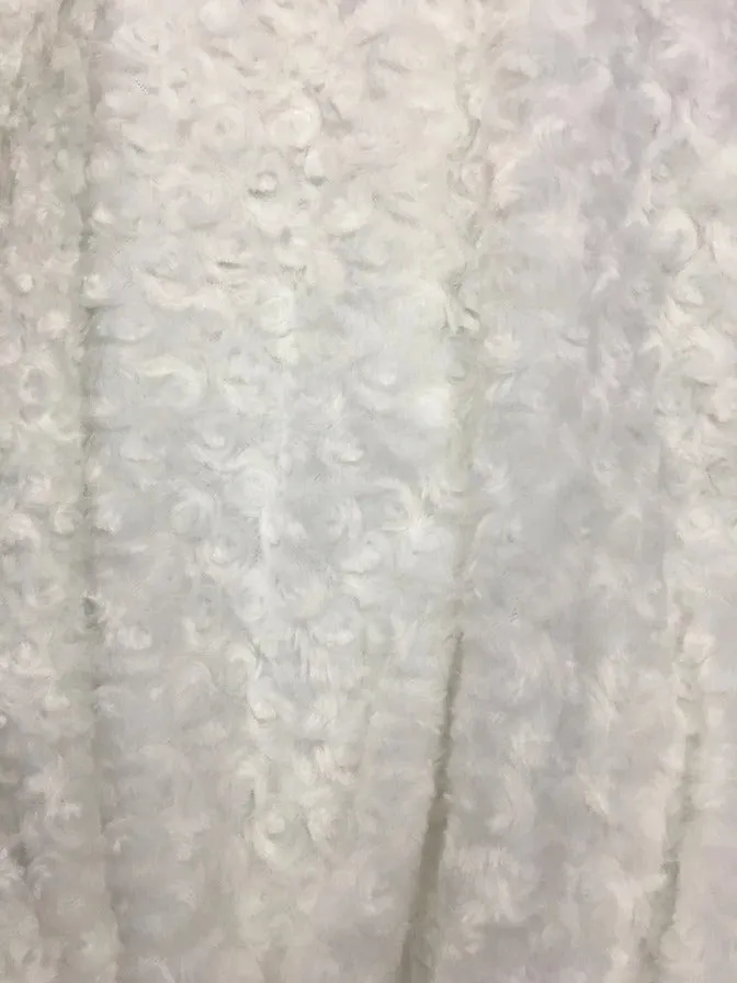 58/60 inch Wide Rose/Rosette Fleece Minky Fabric By The Yard