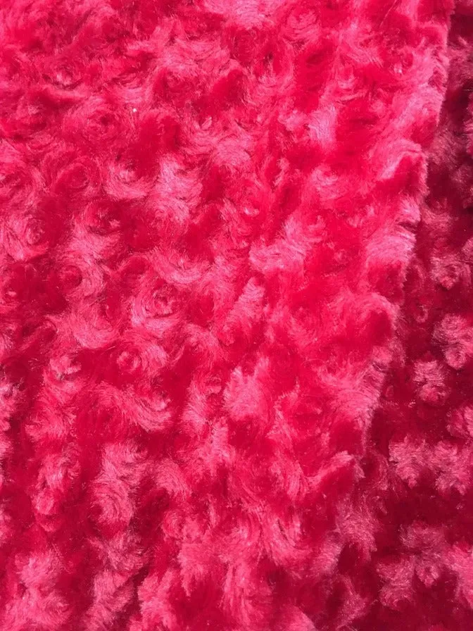 58/60 inch Wide Rose/Rosette Fleece Minky Fabric By The Yard