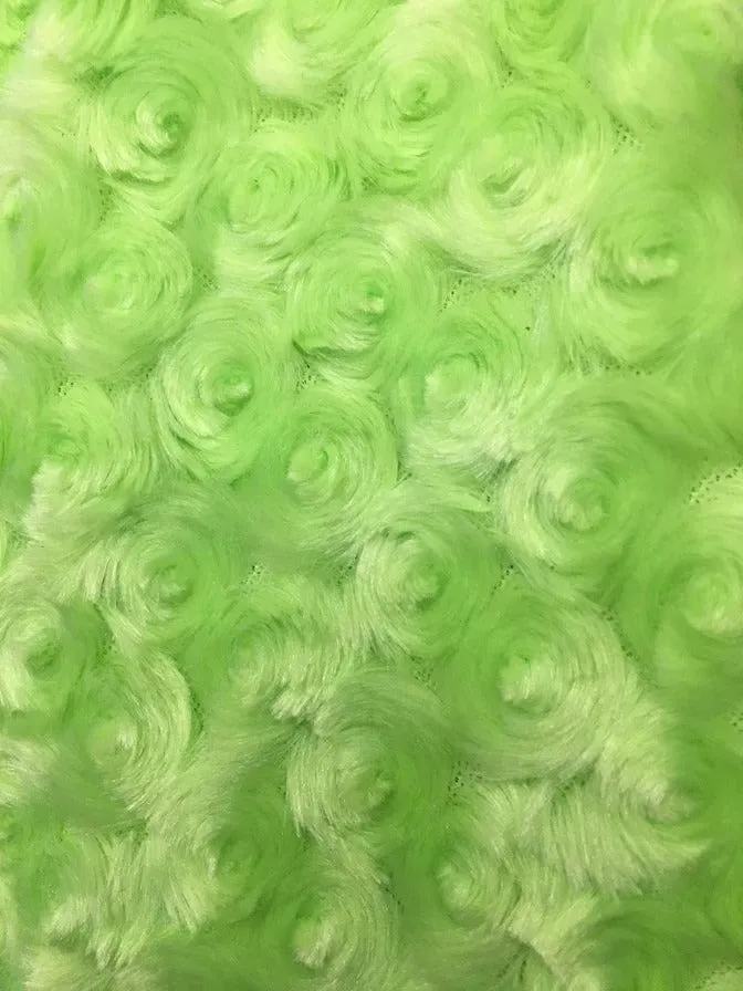58/60 inch Wide Rose/Rosette Fleece Minky Fabric By The Yard