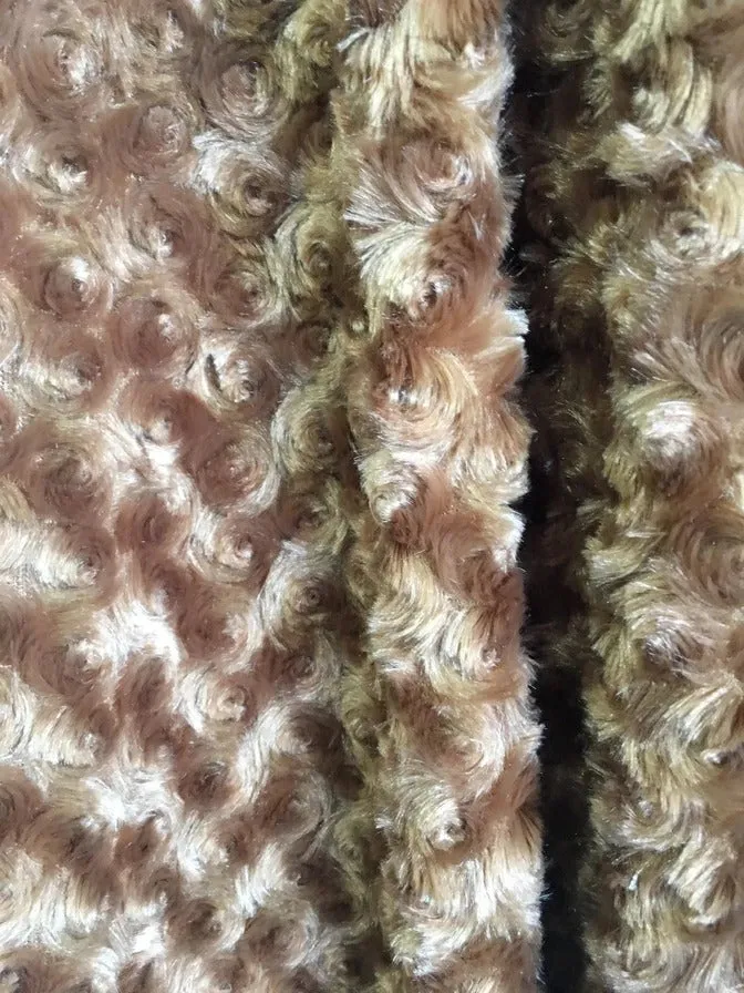 58/60 inch Wide Rose/Rosette Fleece Minky Fabric By The Yard