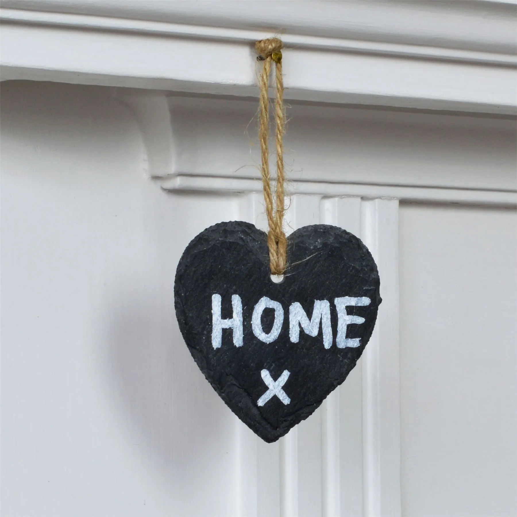 7cm x 5.5cm Slate Heart Hanging Tags - Pack of Six - By Nicola Spring