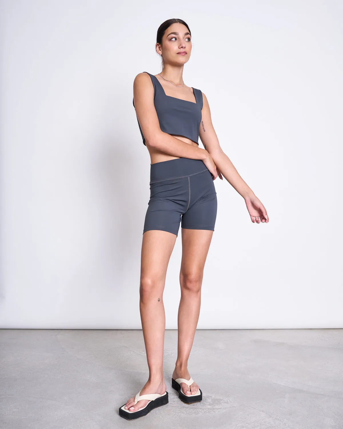 ACTIVE BIKER SHORTS CRAIL SOLID GREY