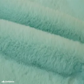 Aqua Bunny Thick Faux Fur Minky Fabric / Short Pile / Super Soft