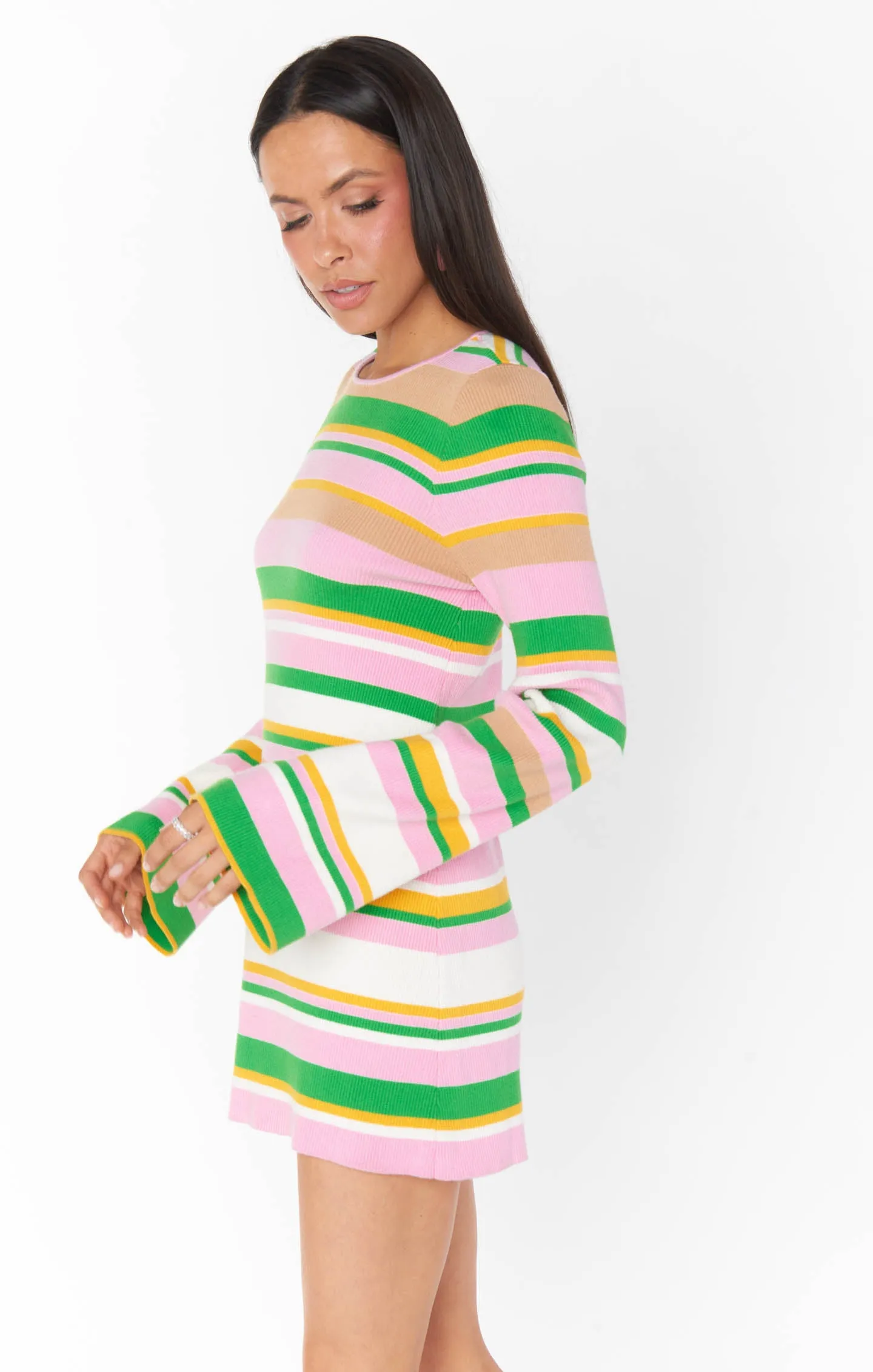 Away Rib Knit Mini Dress