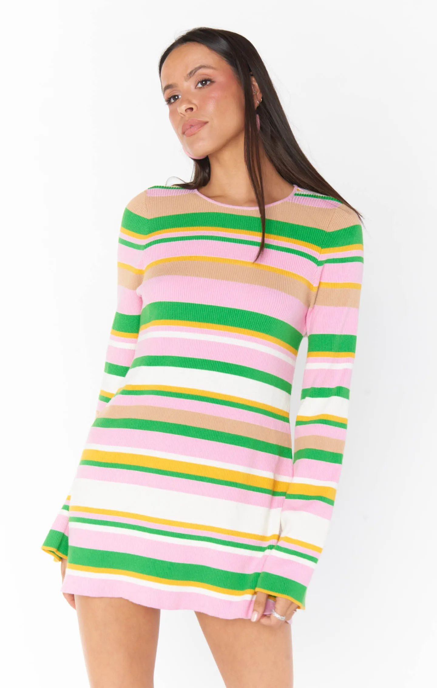 Away Rib Knit Mini Dress