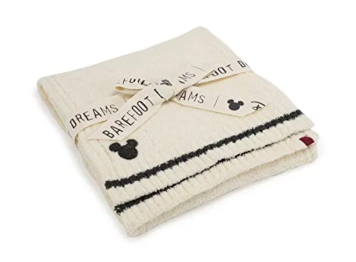 Barefoot Dreams Disney Mickey Mouse Knit Scarf, Winter Clothes for Men and Women
