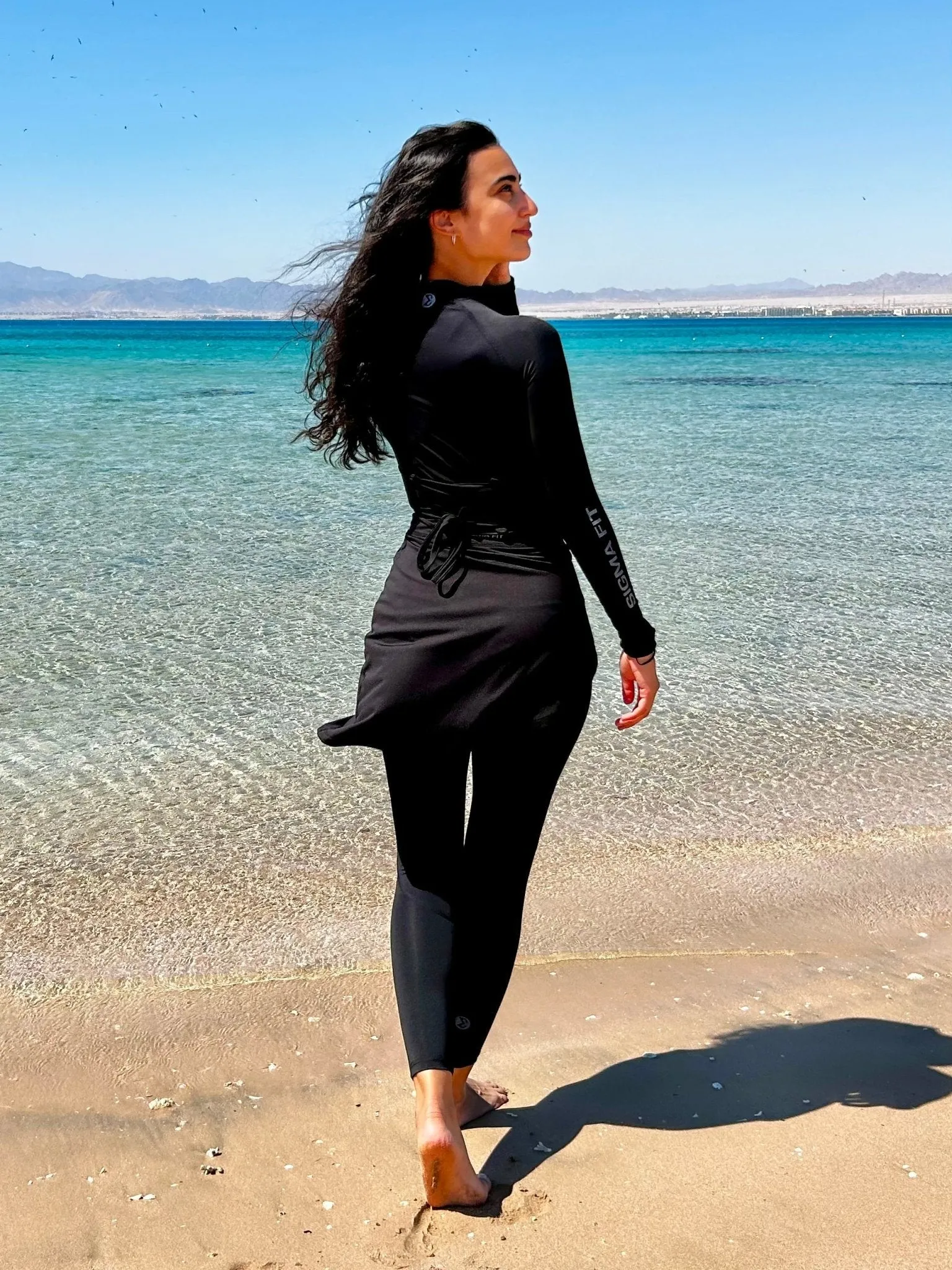 Black Aqua Burkini Set