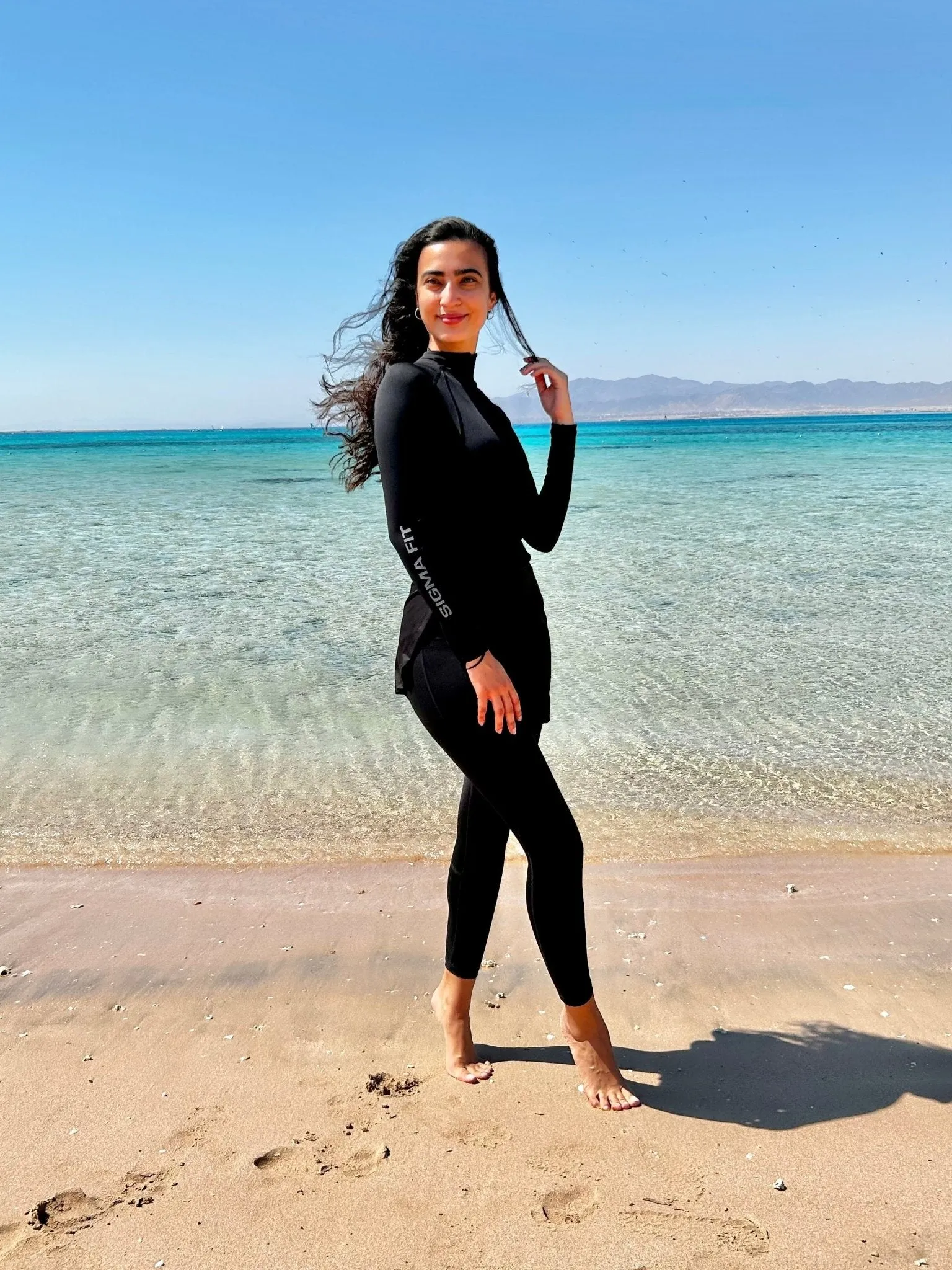 Black Aqua Burkini Set