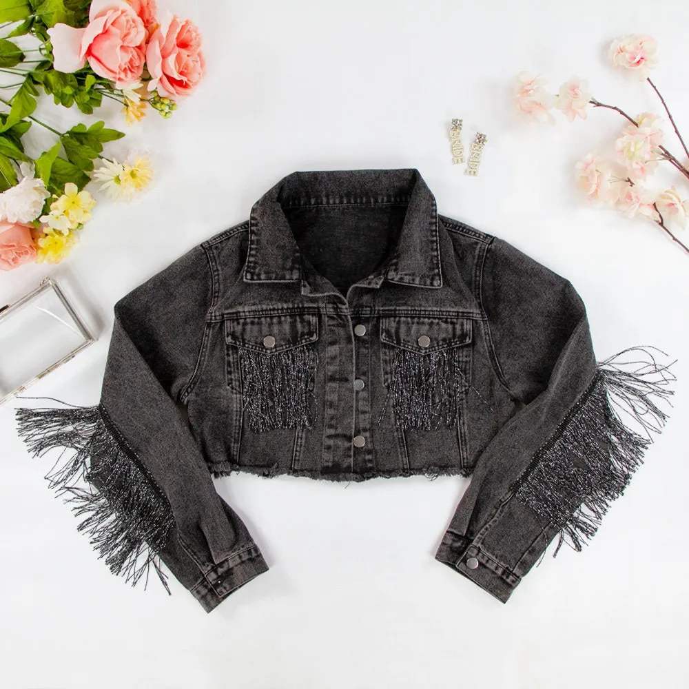 (Black Fringe) Custom Wedding Jacket