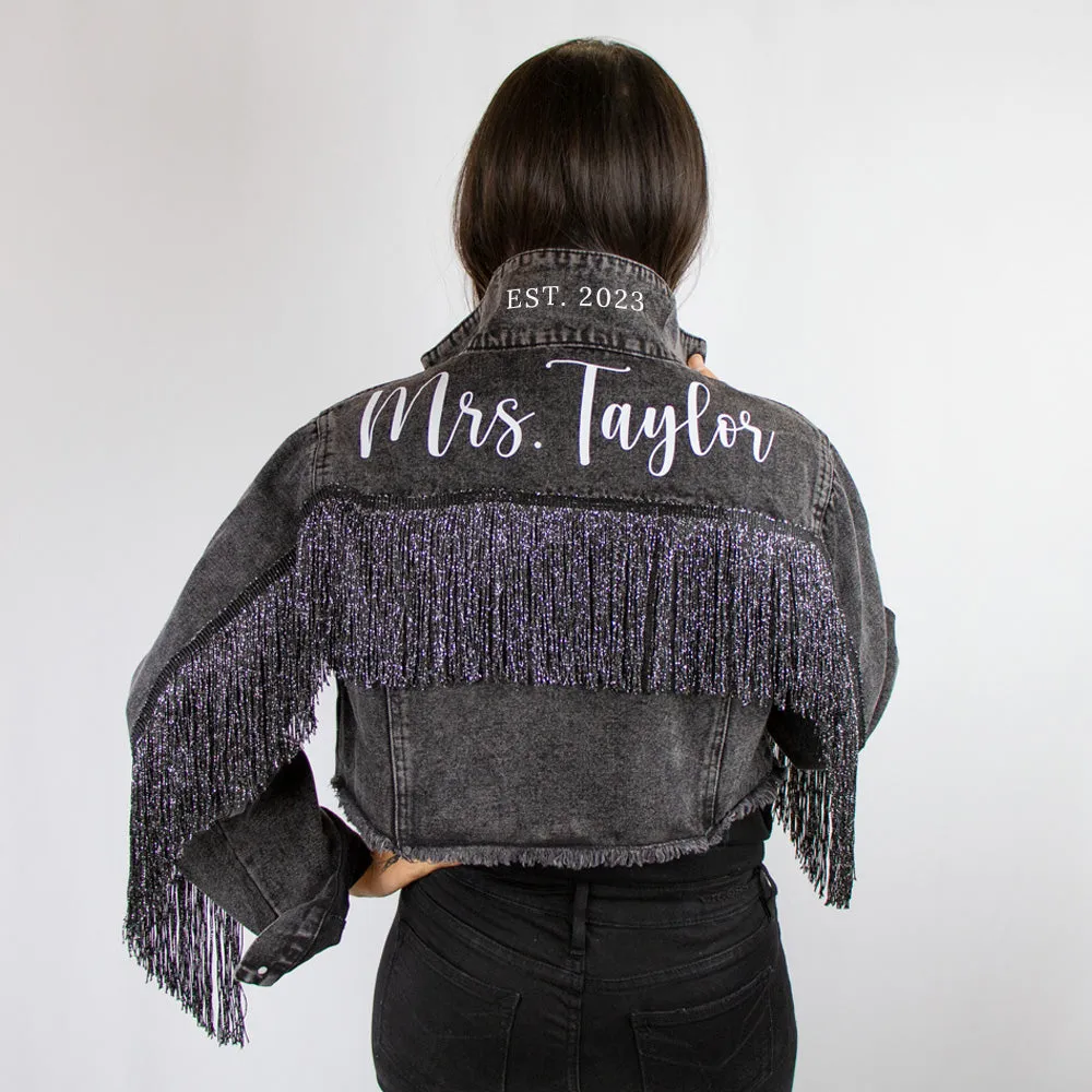 (Black Fringe) Custom Wedding Jacket
