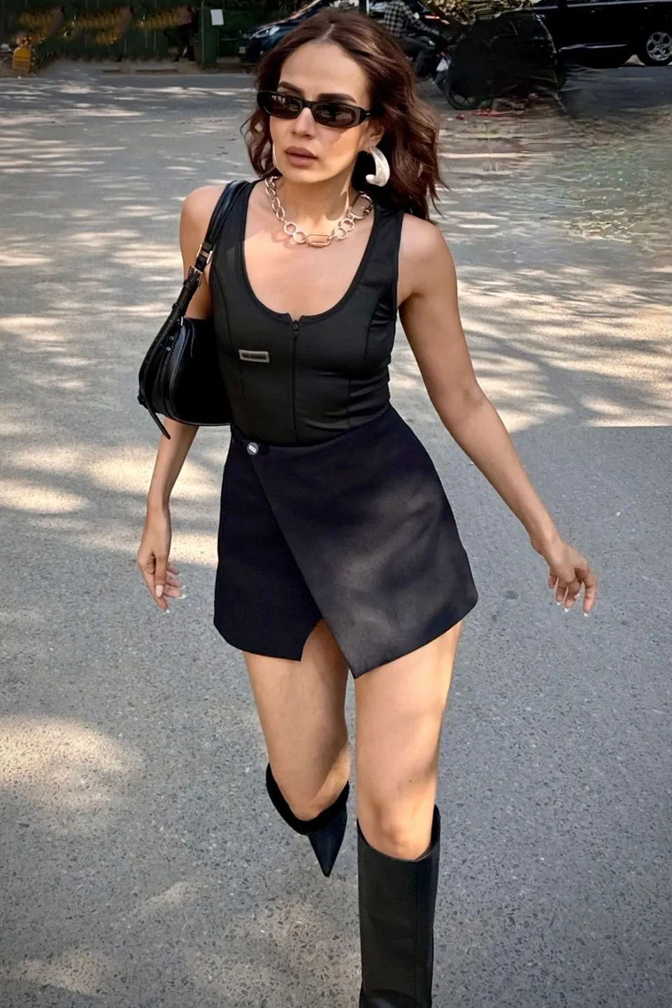 Black Secretary Skorts