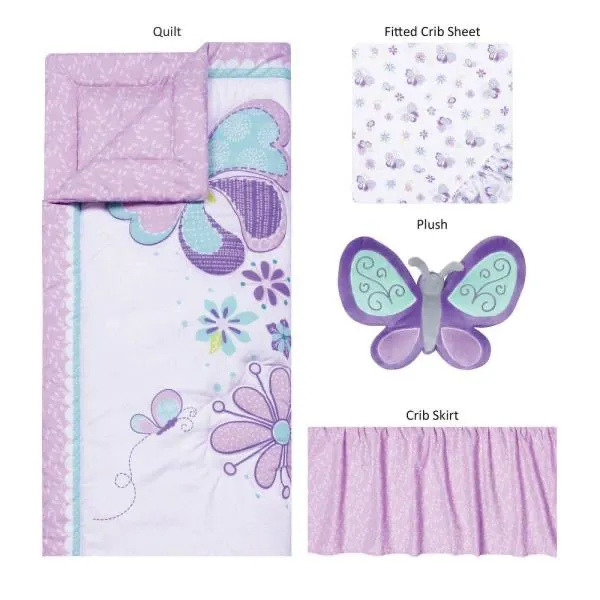 Butterfly Meadow 4pcs crib set