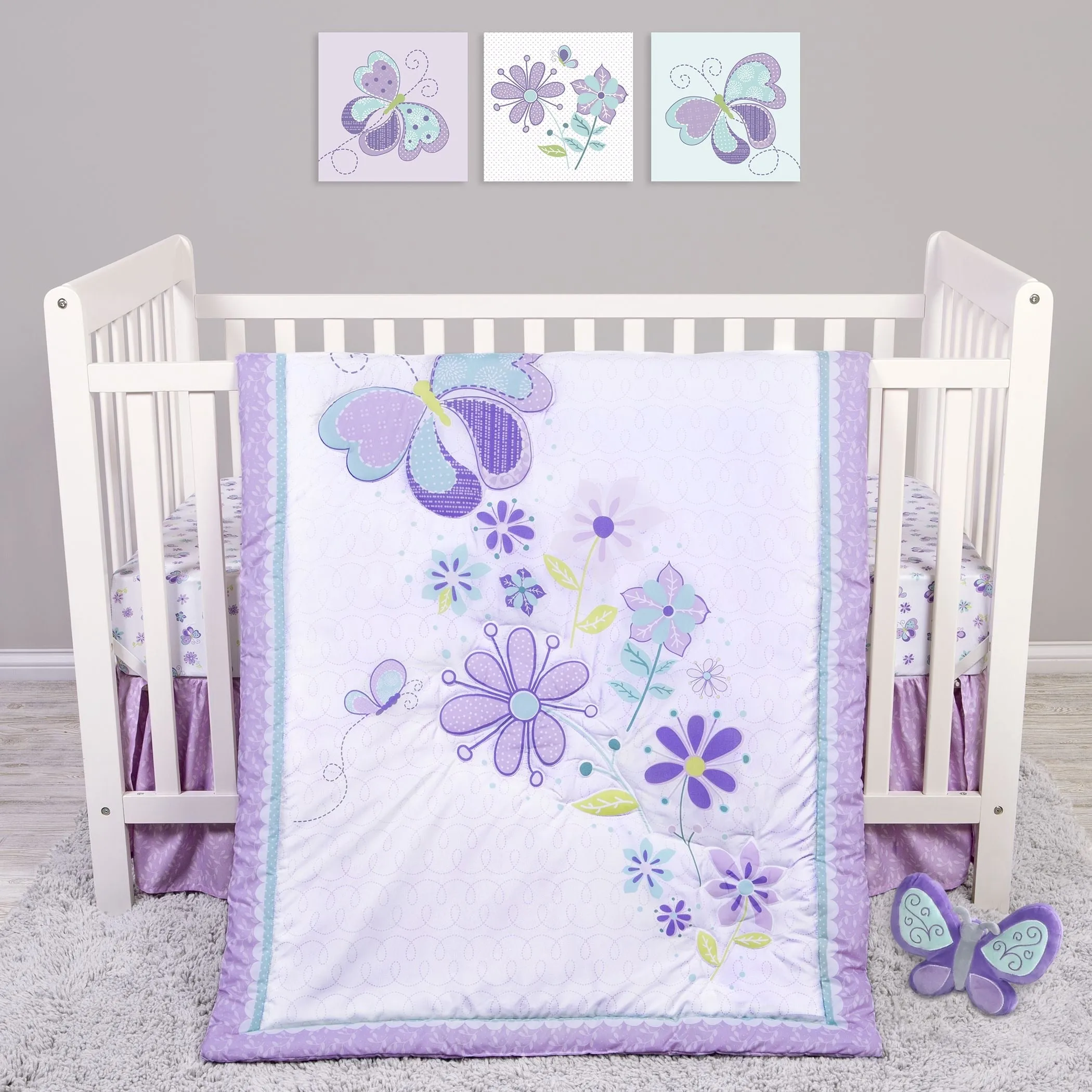 Butterfly Meadow 4pcs crib set