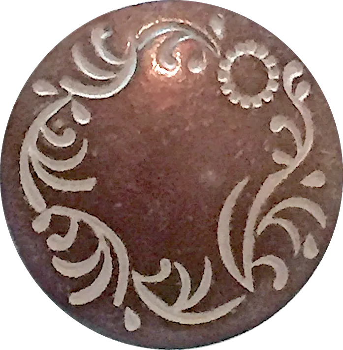 Copper/White Flower Button 7/8" #SWC-32