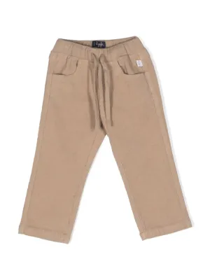 Corduroy Pants With Elastic Band In Brown