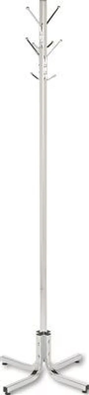 Costumer Four Ball-Tipped Double-Hooks Metal Chrome