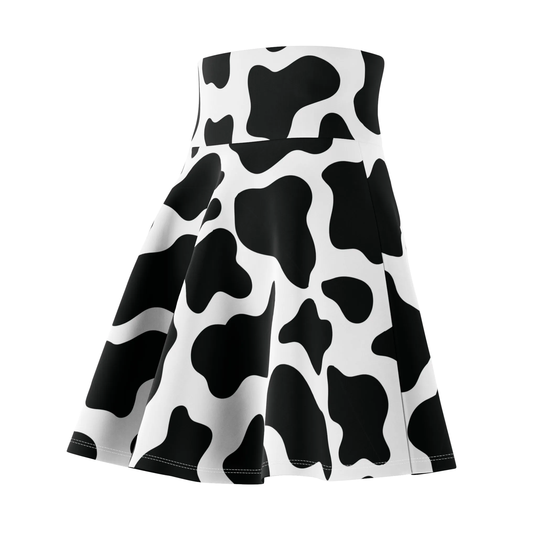 Cow Print Swing Skirt