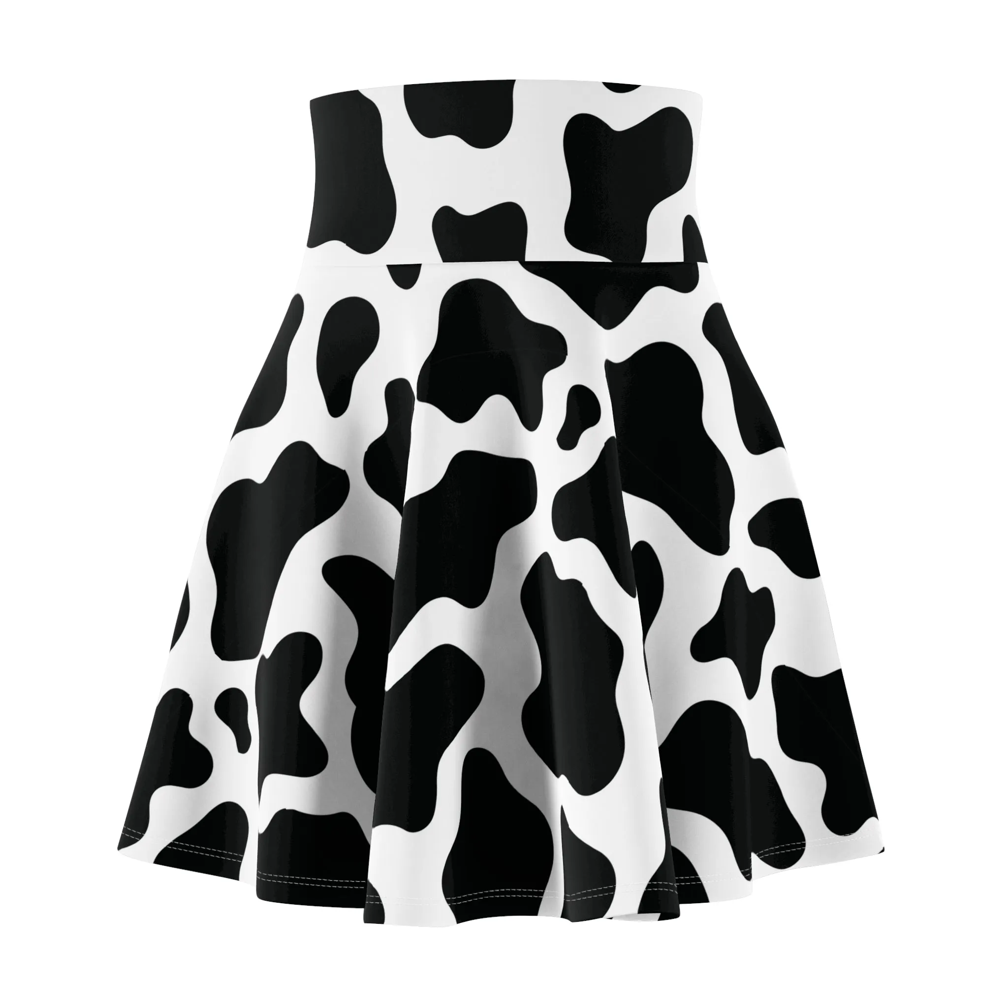 Cow Print Swing Skirt