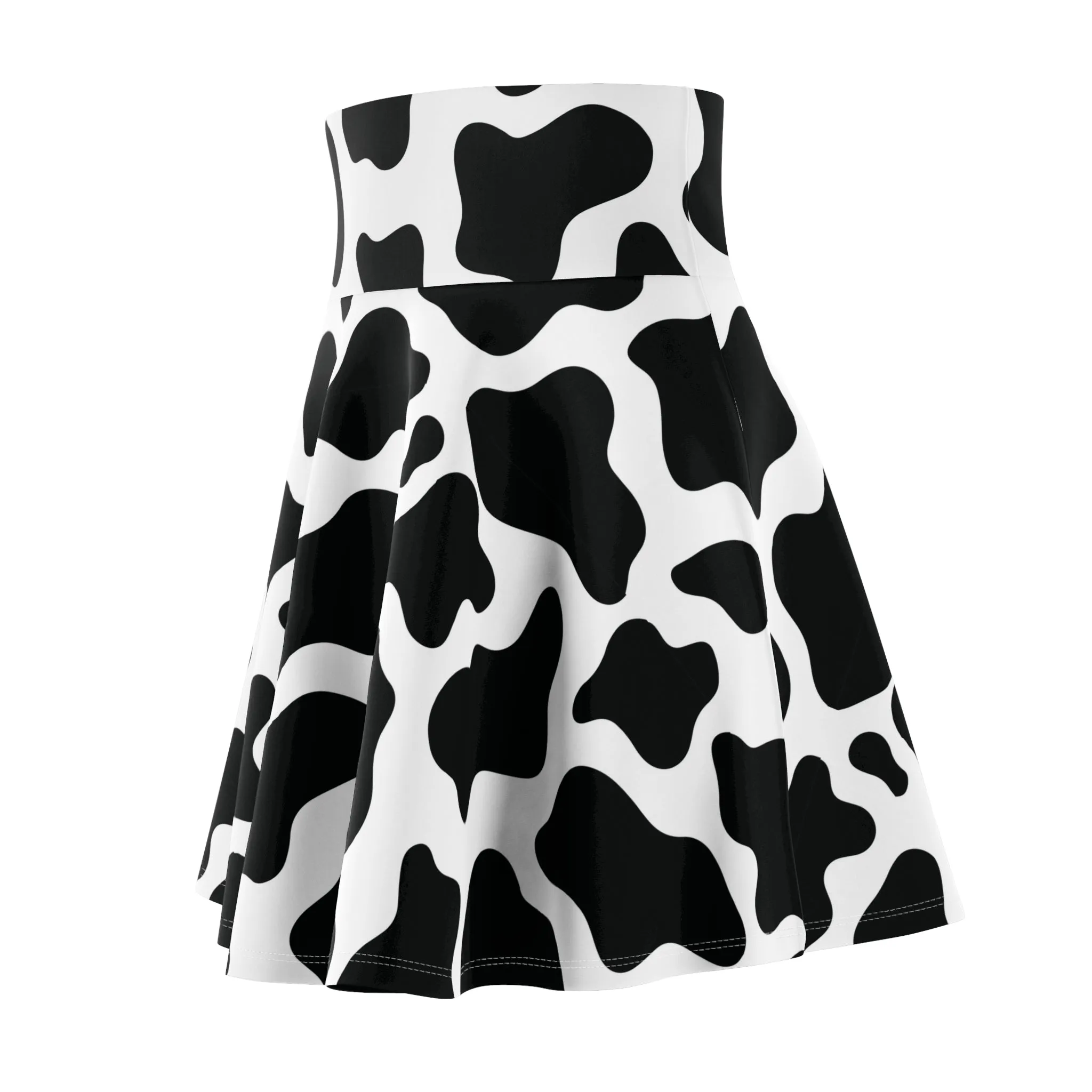Cow Print Swing Skirt