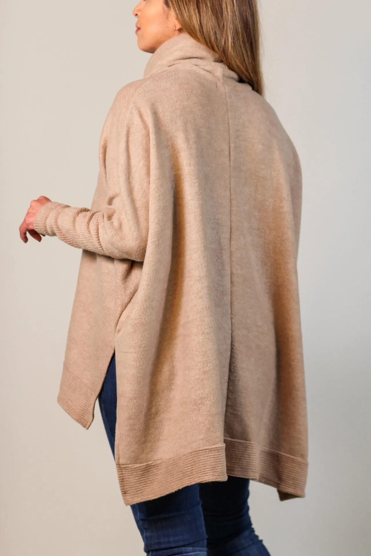 Cowl Turtleneck Sweater Top