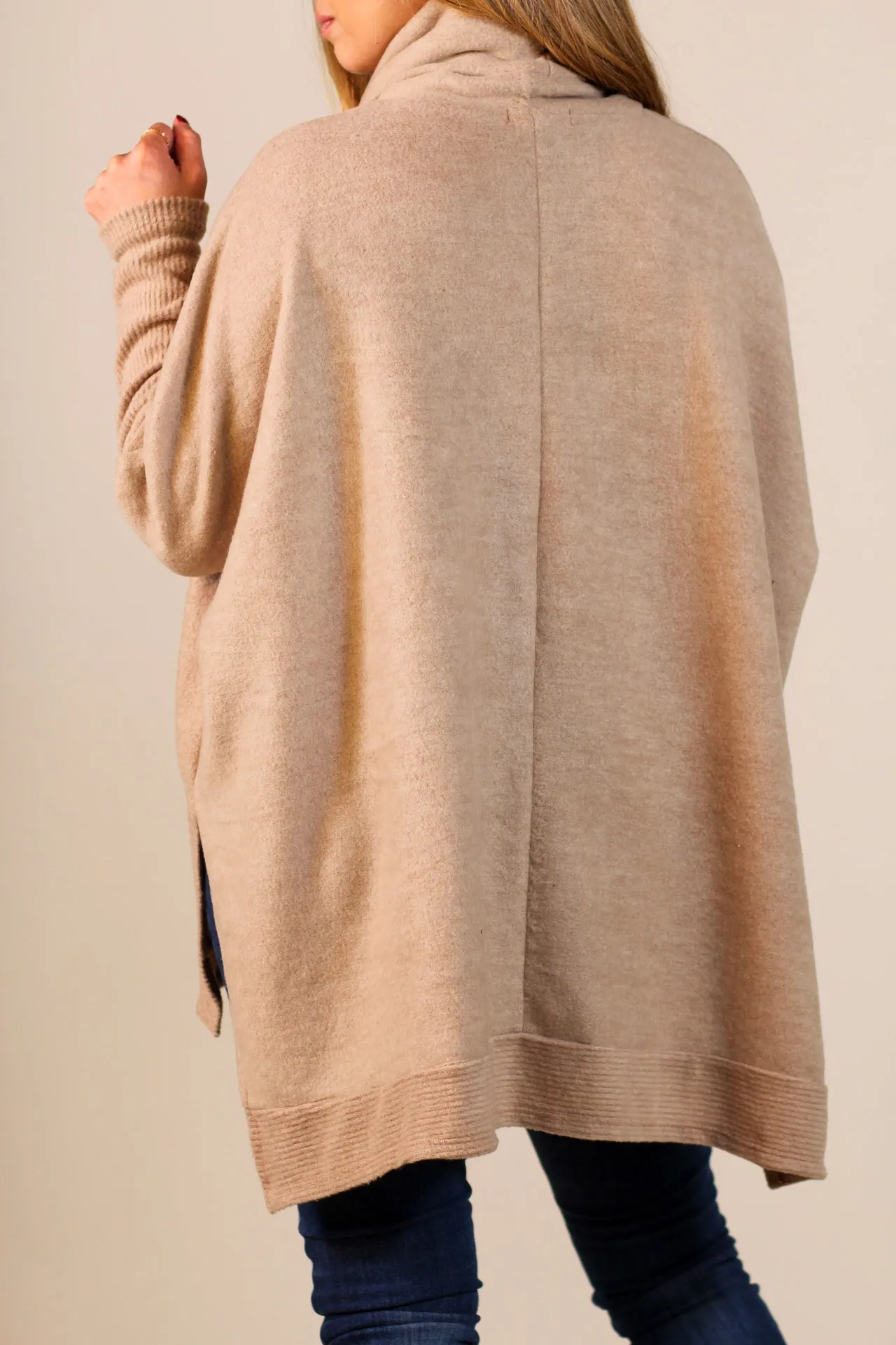 Cowl Turtleneck Sweater Top
