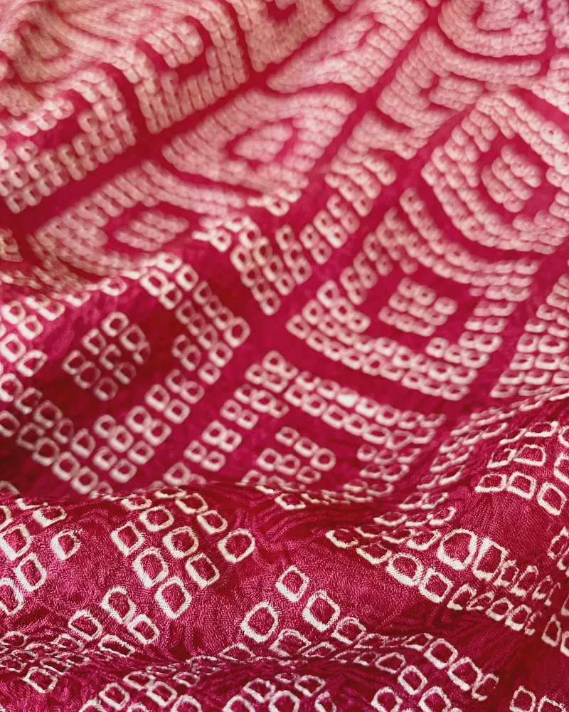 Diamond pattern in maroon red  Haori Kimono Jacket