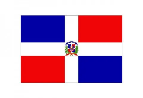 Dominican Replublic Flag with Stick | 4" x 6"