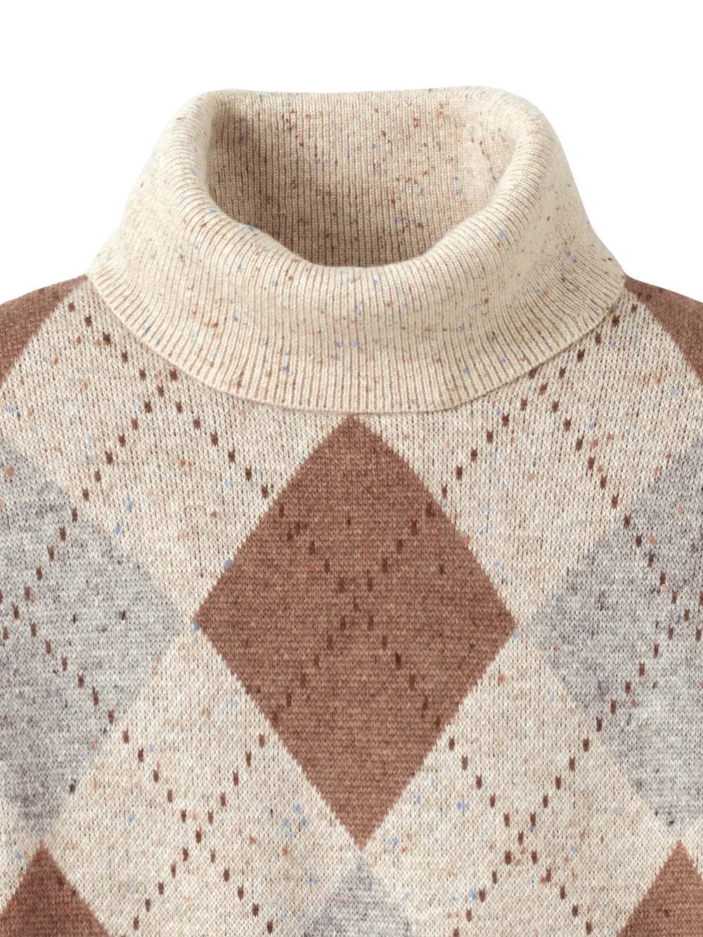 Donegal Turtleneck Sweater - Ivory Multi