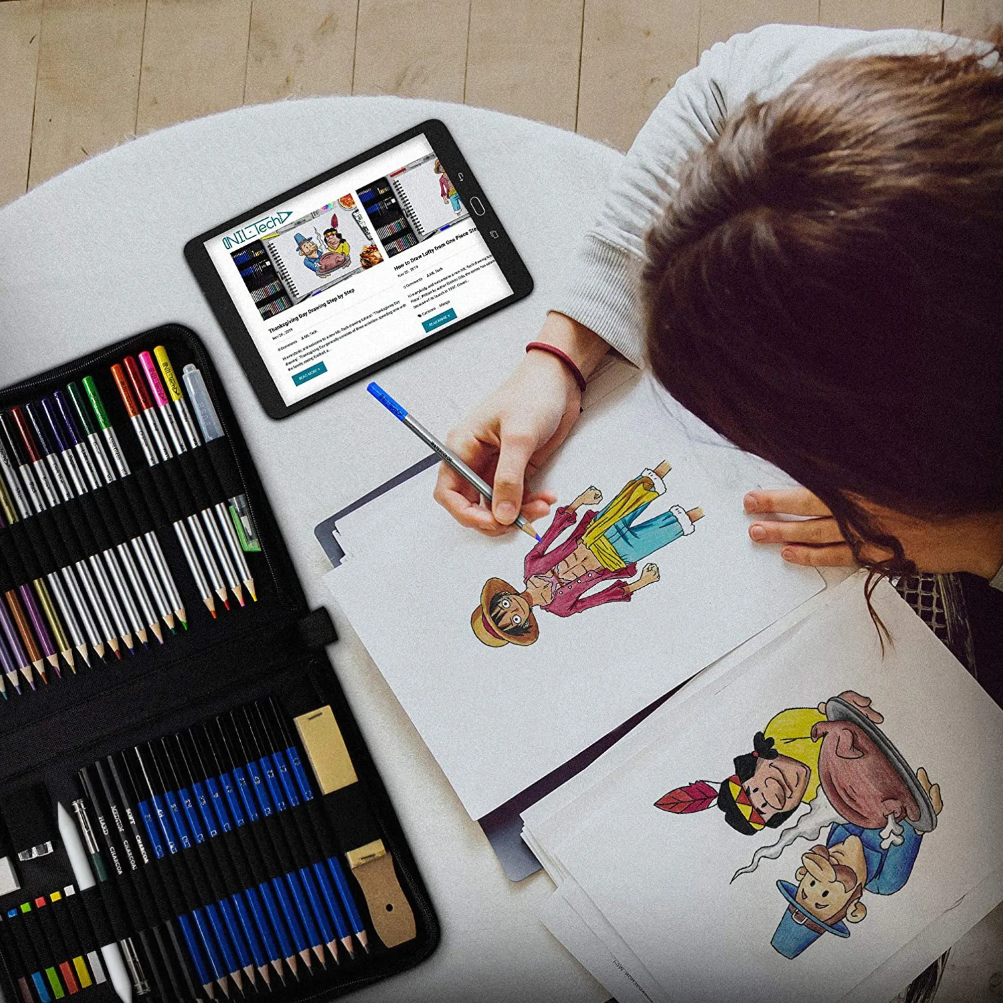 Drawing Pencils Art Set – 55 Watercolor Pencils and Sketching Art Supplies