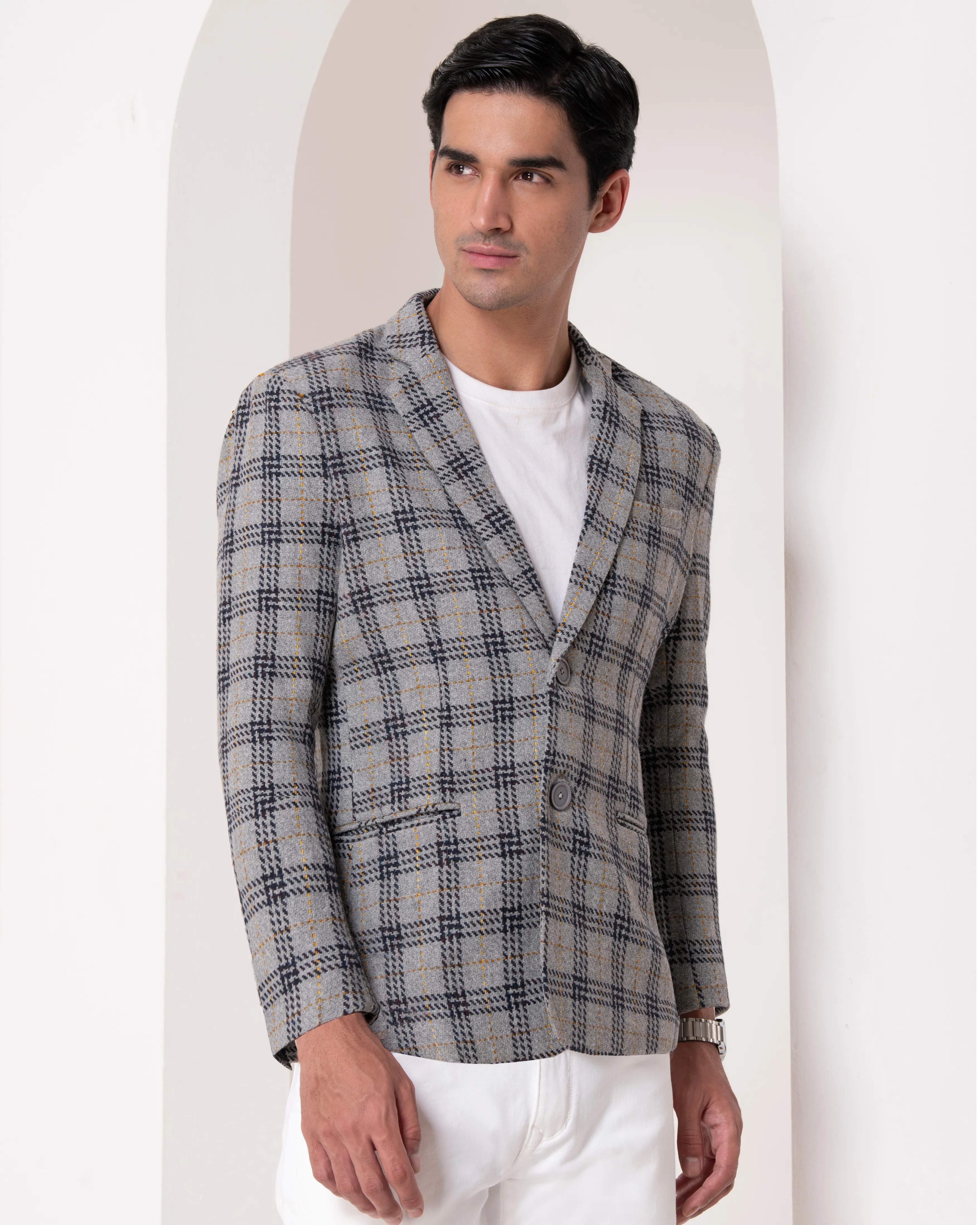 Elegance Plaid Blazer