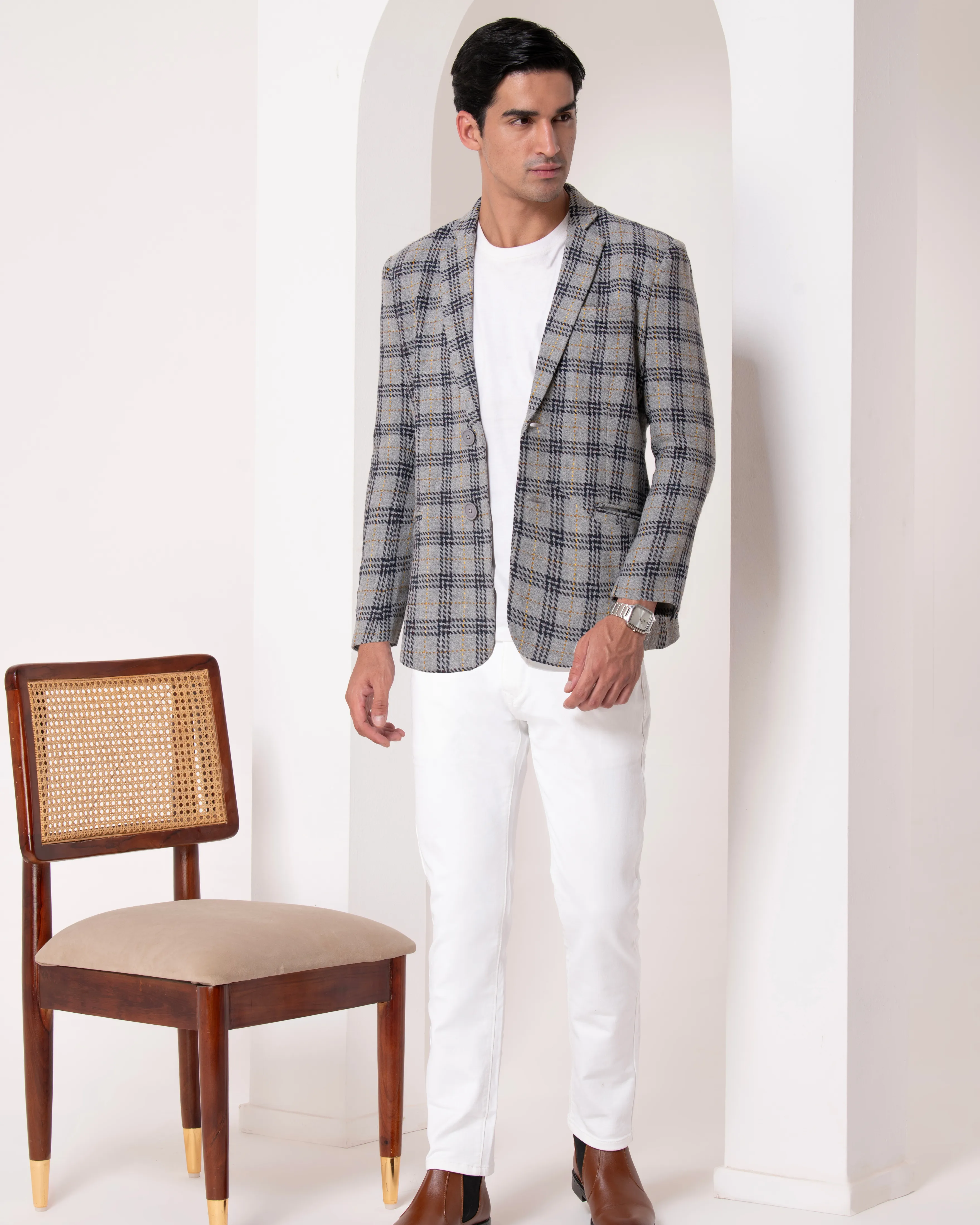 Elegance Plaid Blazer