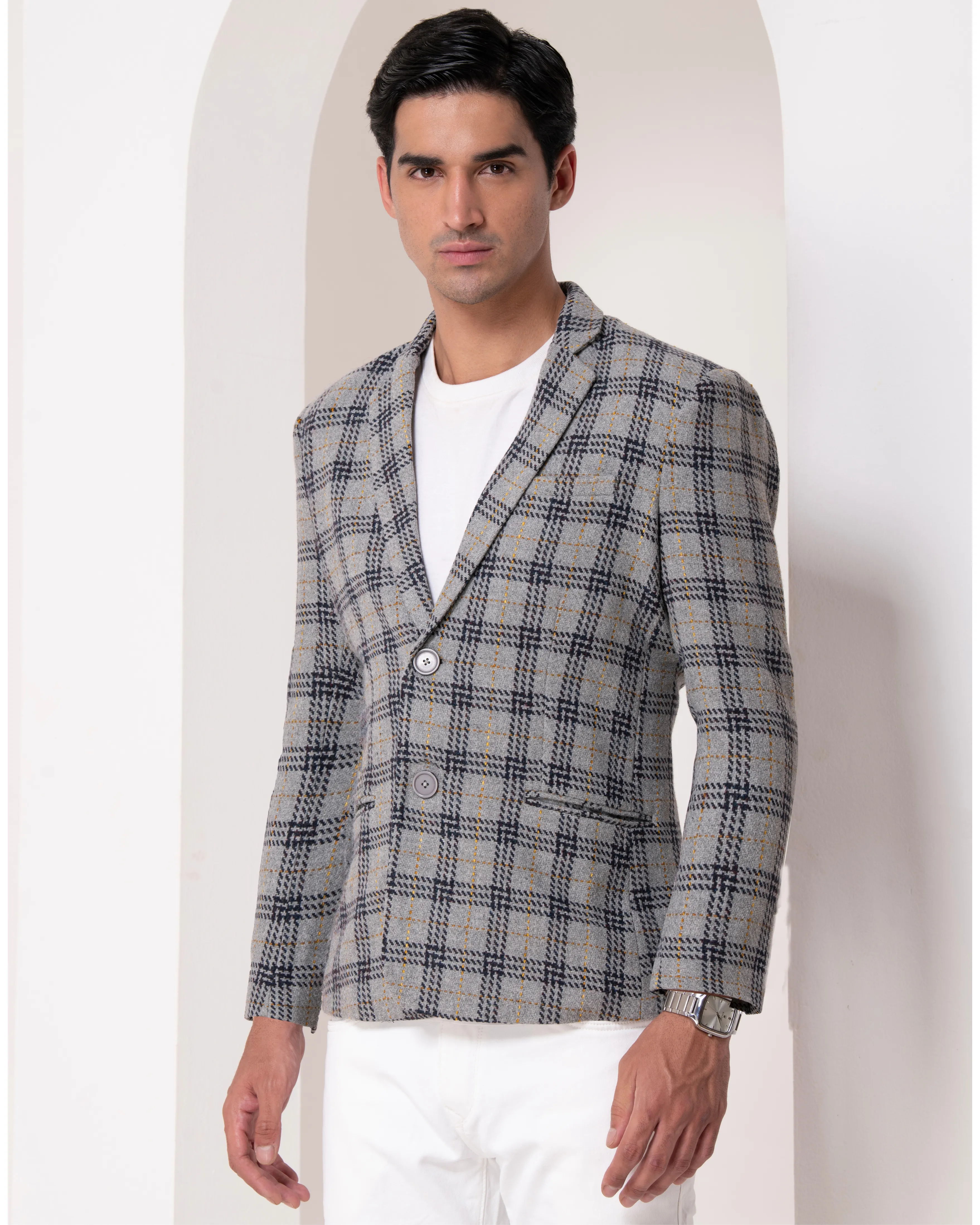 Elegance Plaid Blazer