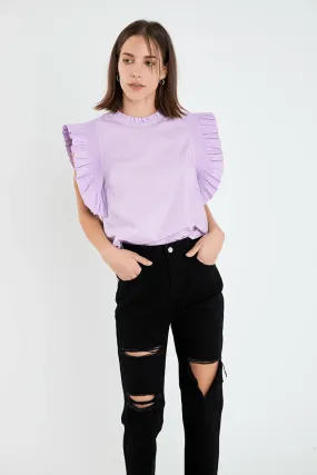 English Factory Pop It Ruffle Top