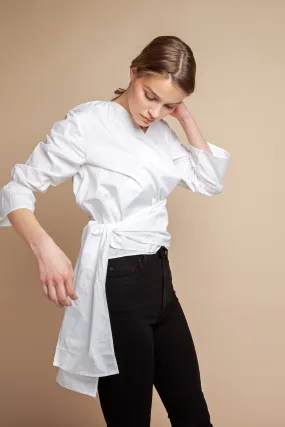esra wrap top white