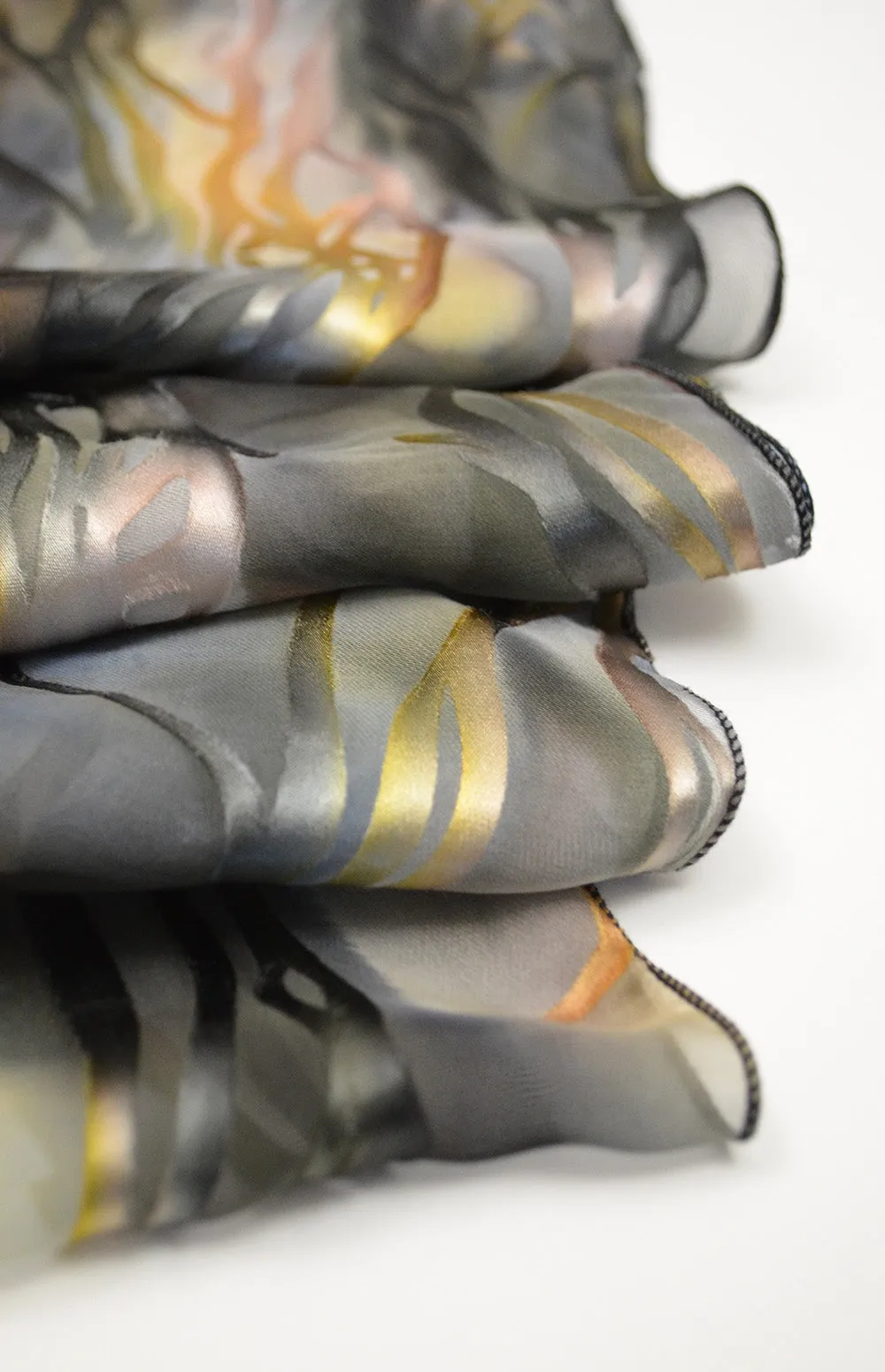 Etched Silk/Satin Scarf | 11"x60"