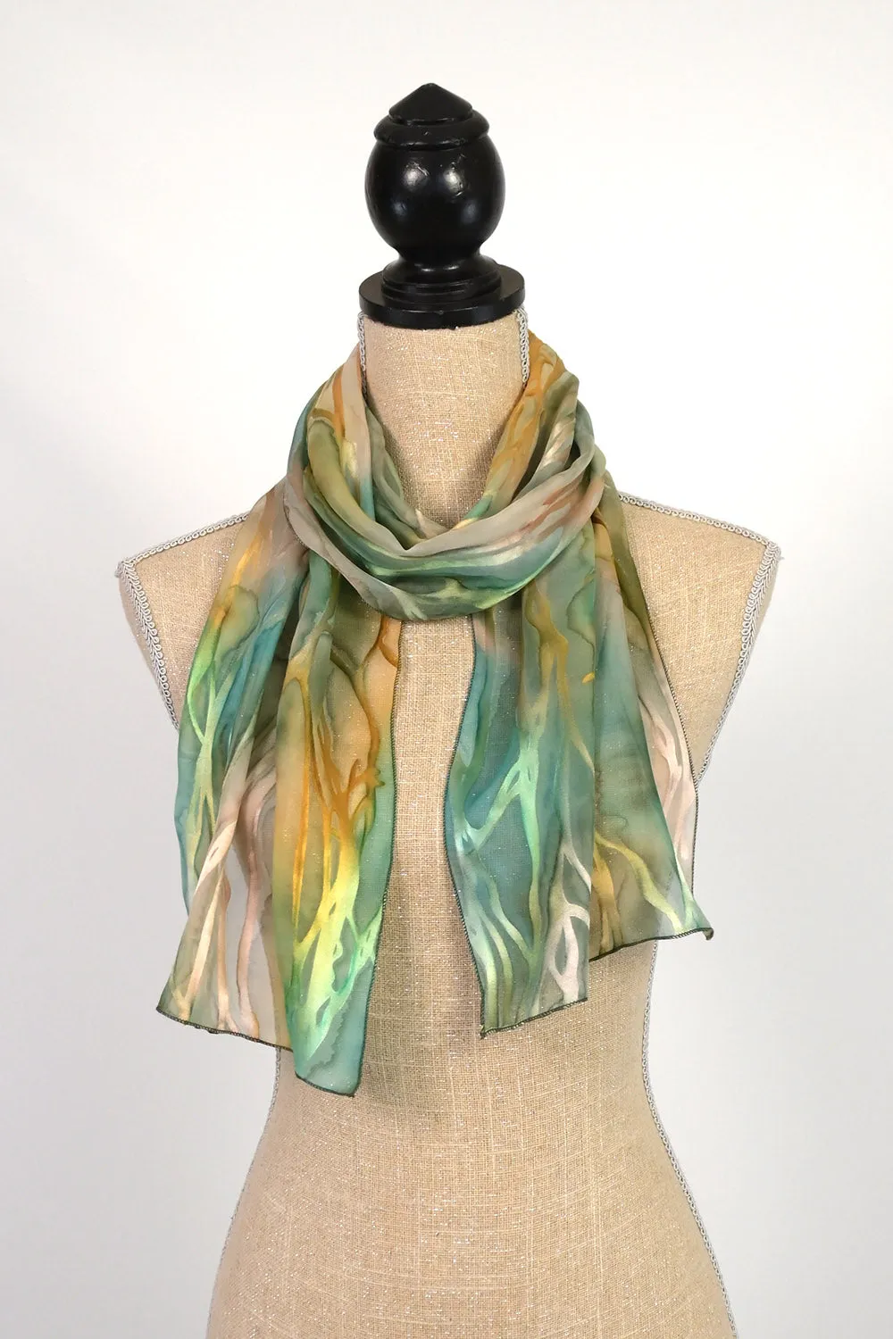 Etched Silk/Satin Scarf | 11"x60"