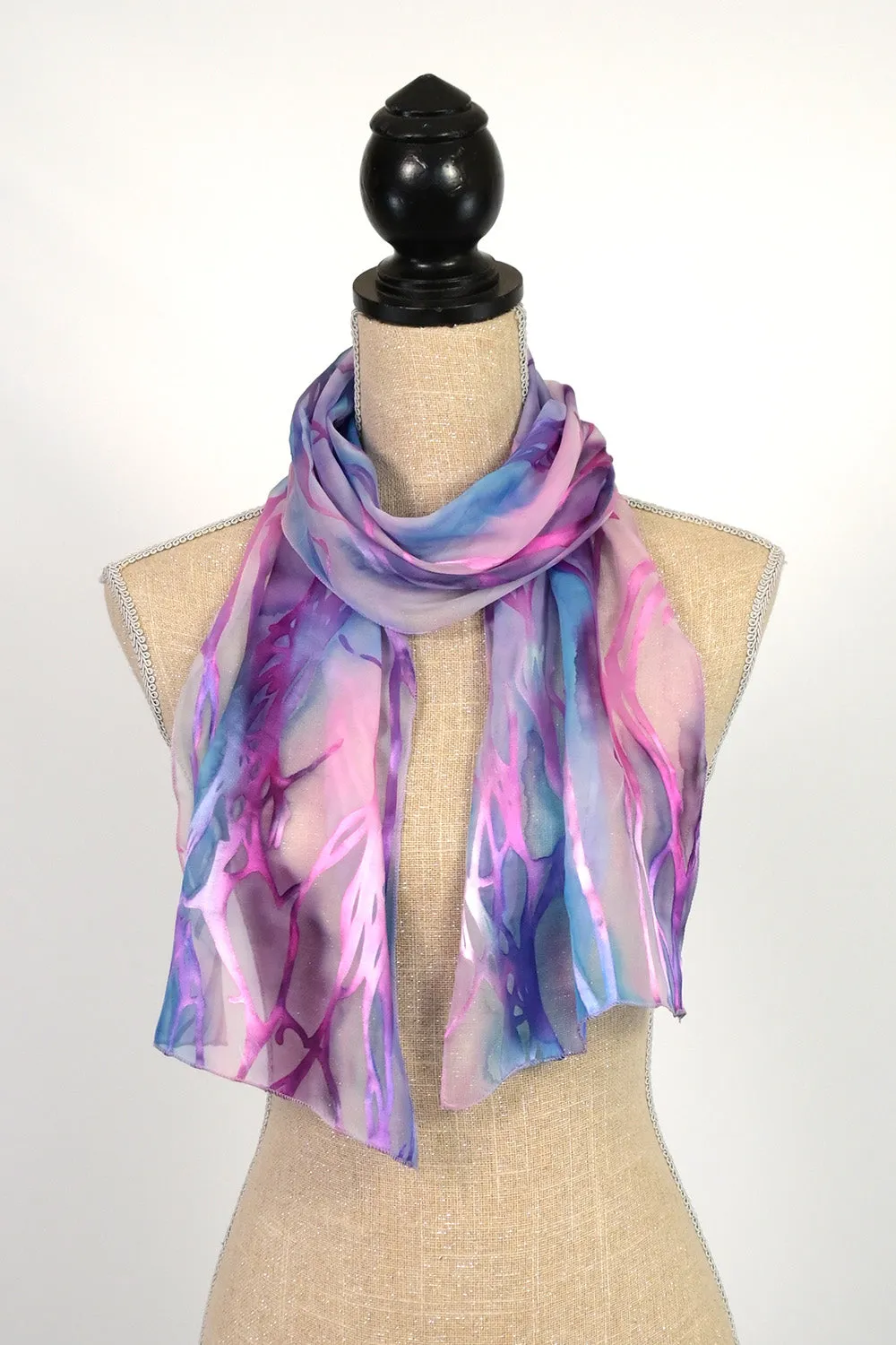 Etched Silk/Satin Scarf | 11"x60"