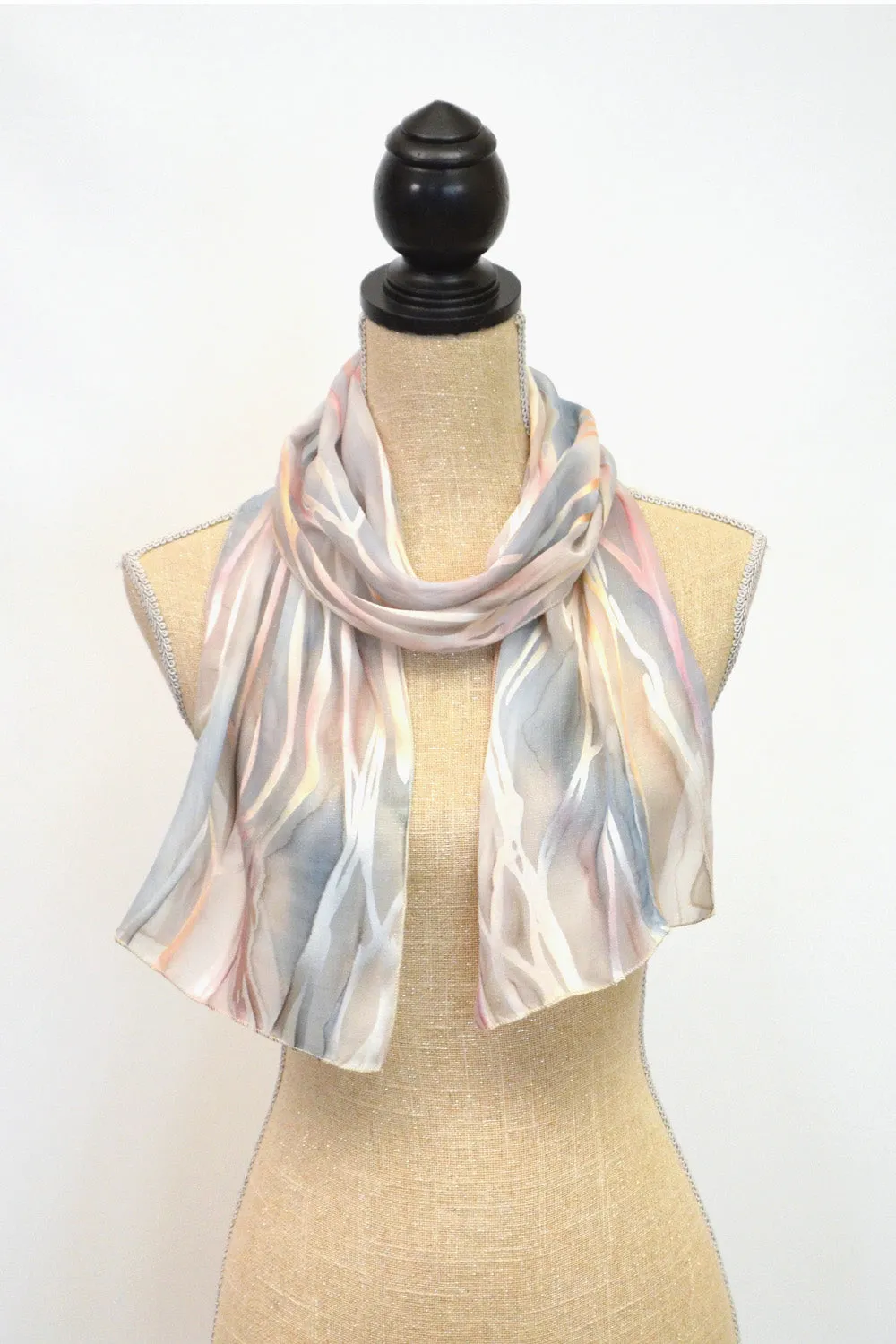 Etched Silk/Satin Scarf | 11"x60"